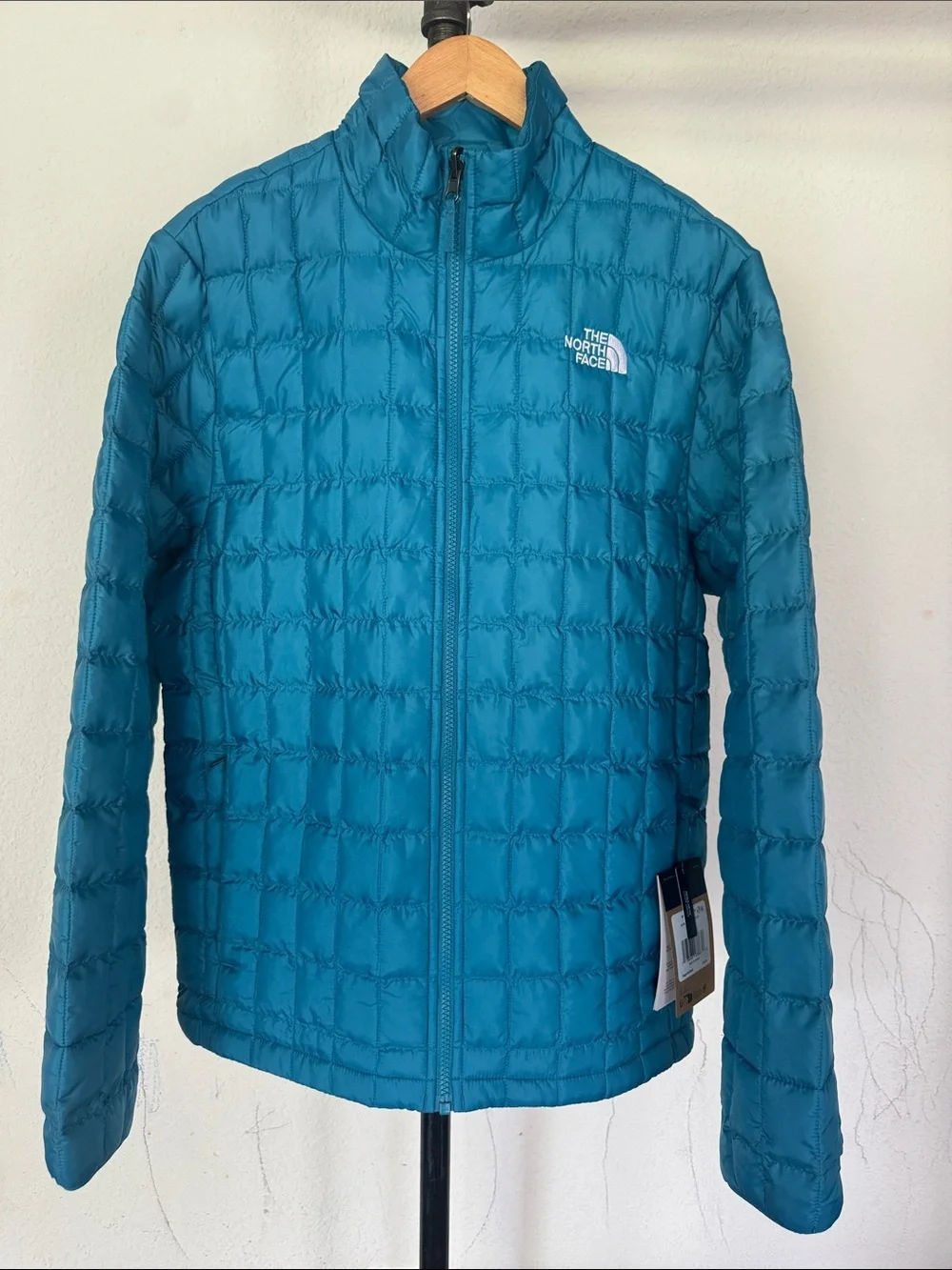 The North Face Mens Thermal Insulated Jacket Digital Steel Blue Travel .